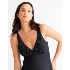 Badkleding*Prénatal zwangerschapsbadpak effen zwart Black