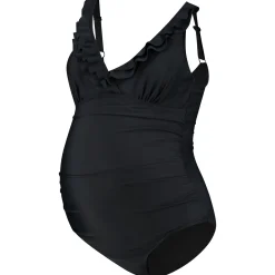 Badkleding*Prénatal zwangerschapsbadpak effen zwart Black