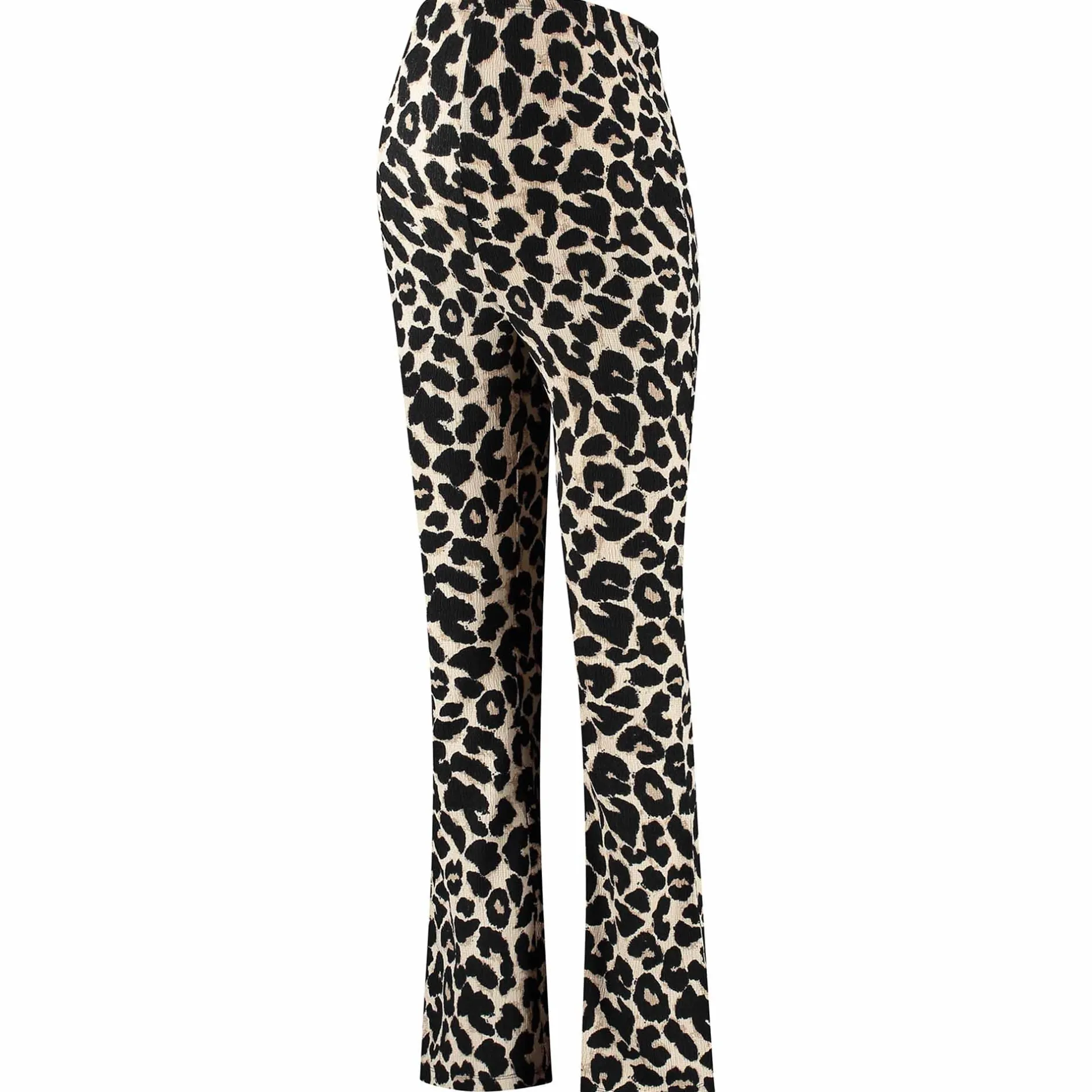 Broeken*Prénatal zwangerschapsbroek lang panterprint beige Almond