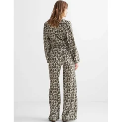 Broeken*Prénatal zwangerschapsbroek lang all over print beige Almond