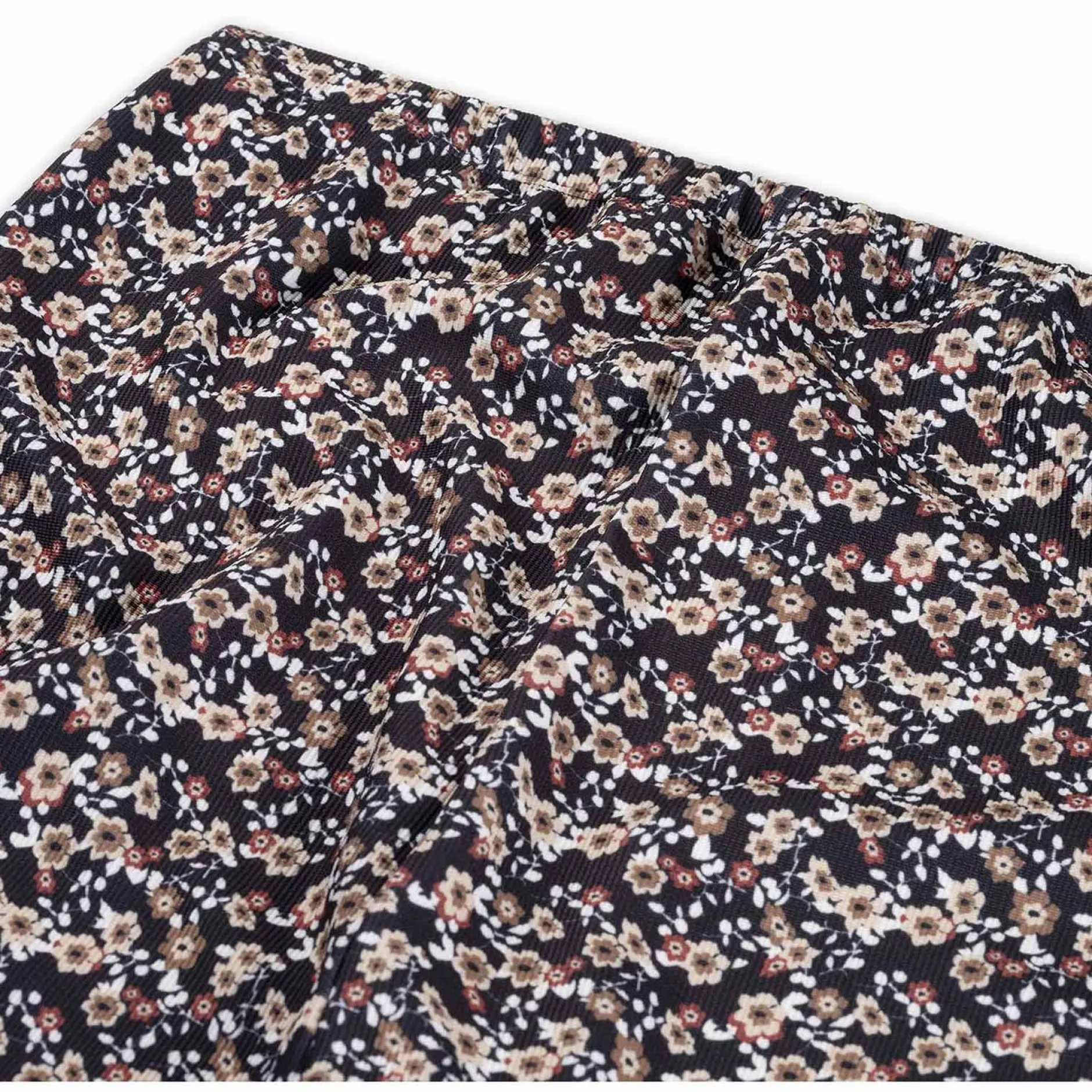 Broeken*Prénatal zwangerschapsbroek lang bloemen zwart Black