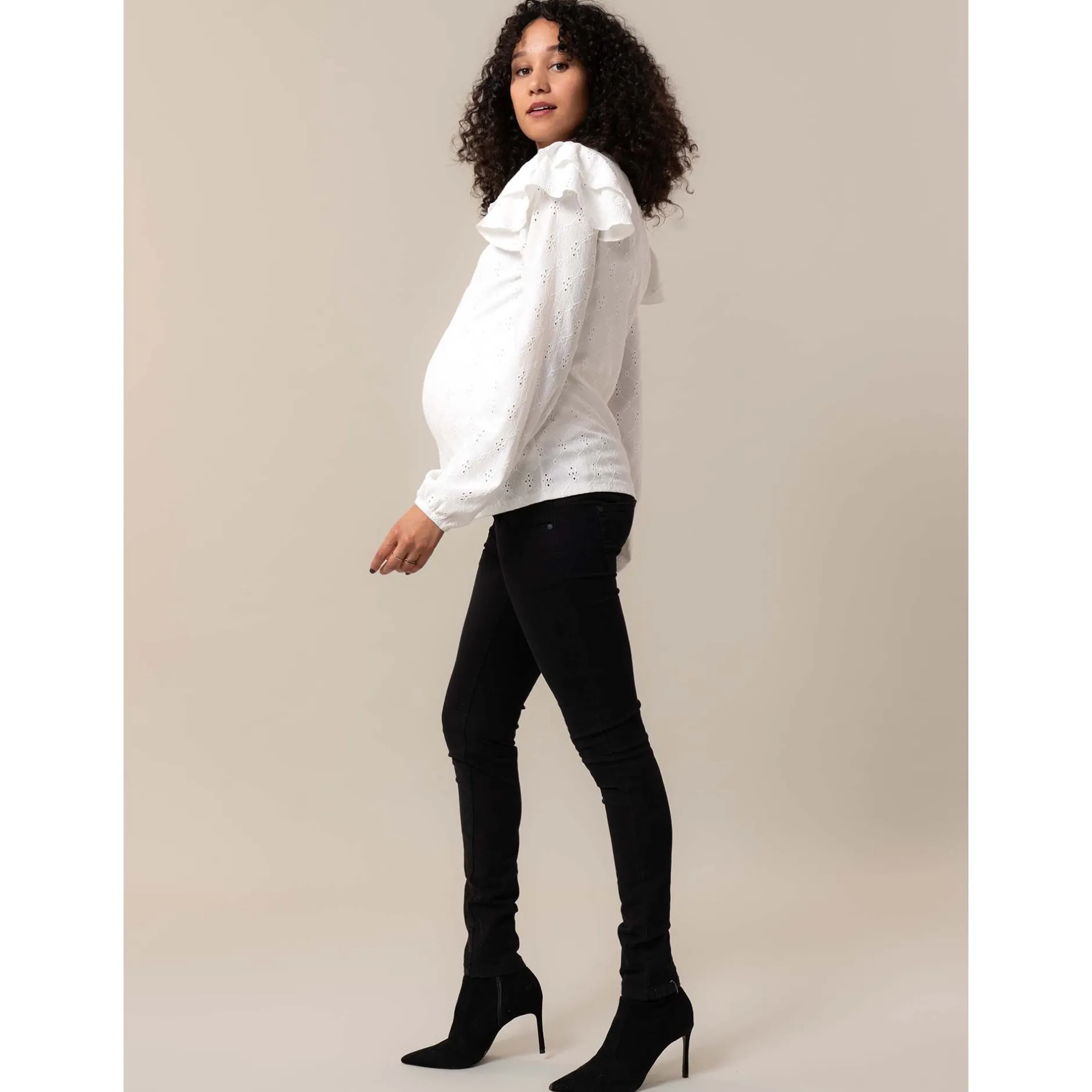 Broeken|Basics*Prénatal zwangerschapsbroek lang zwart Black