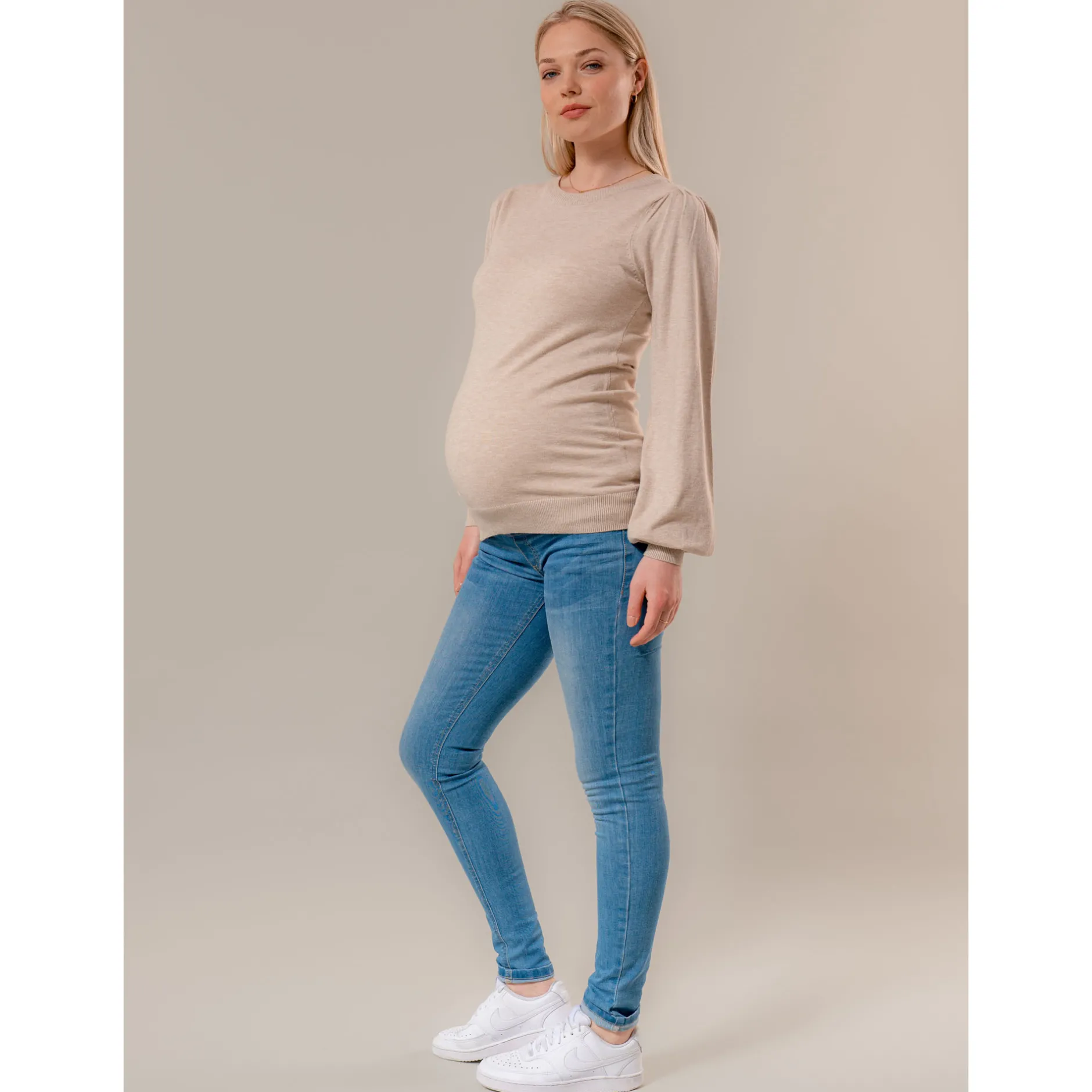 Basics|Jeans*Prénatal zwangerschapsjeans lang effen blauw Light Blue Denim