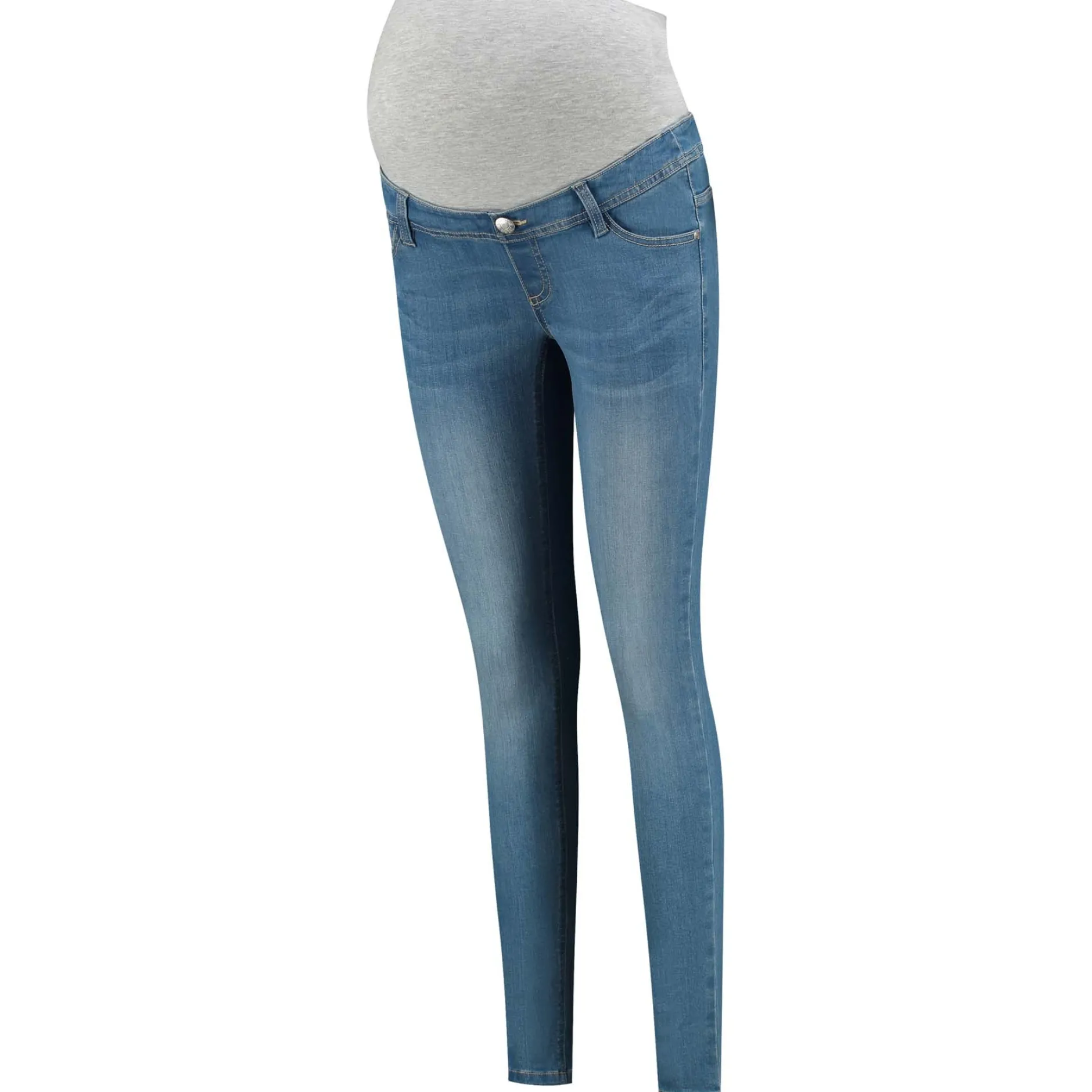 Basics|Jeans*Prénatal zwangerschapsjeans lang effen blauw Light Blue Denim