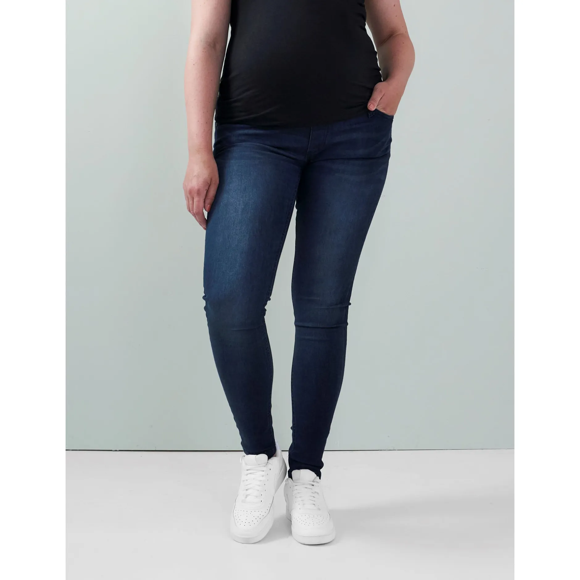 Basics|Jeans*Prénatal zwangerschapsjeans lang blauw Dark Blue Denim