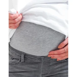 Jeans|Broeken*Prénatal zwangerschapsjeans lang effen grijs Mid Grey Denim