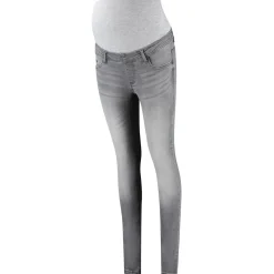 Jeans|Broeken*Prénatal zwangerschapsjeans lang effen grijs Mid Grey Denim