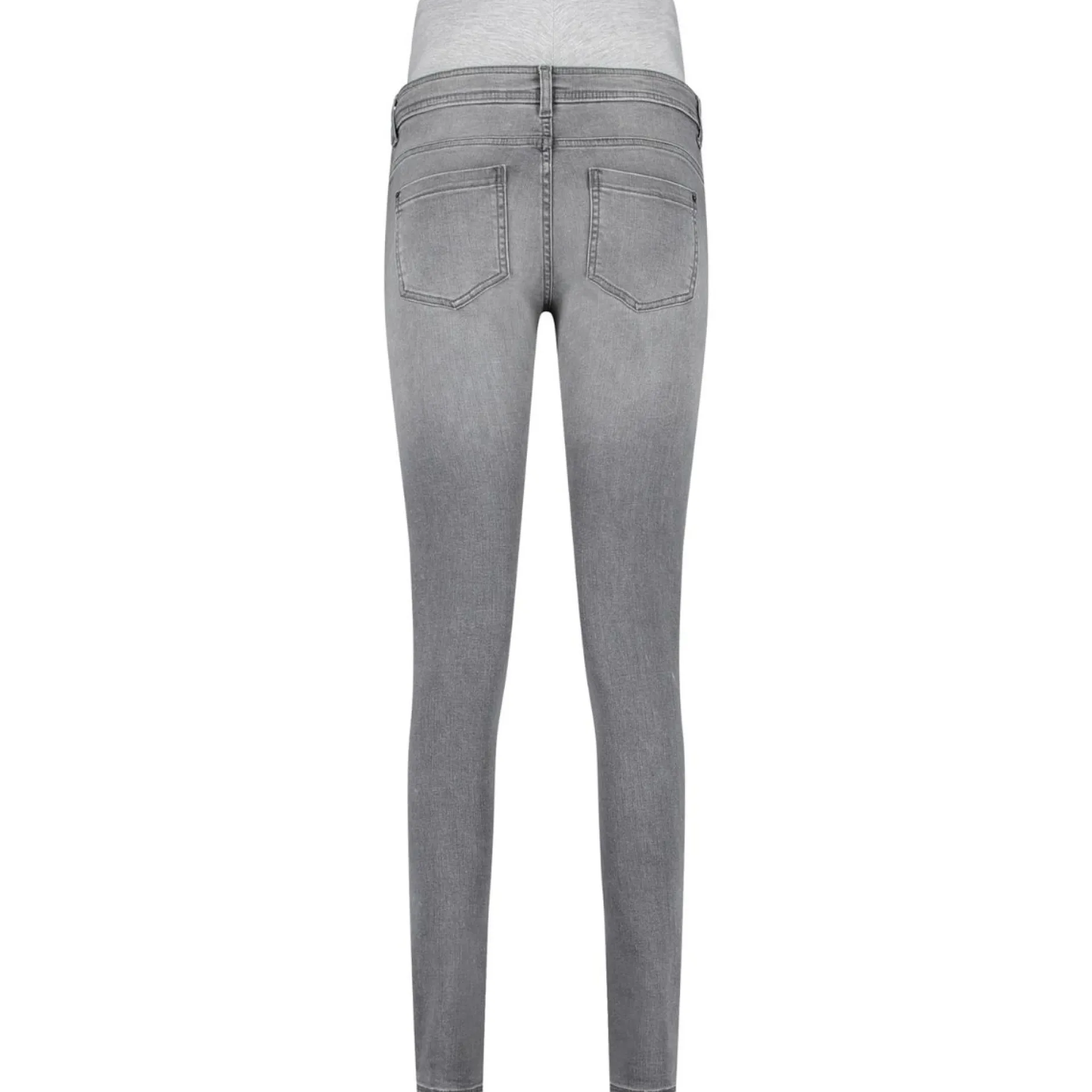 Jeans|Broeken*Prénatal zwangerschapsjeans lang effen grijs Mid Grey Denim
