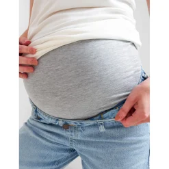 Basics|Broeken*Prénatal zwangerschapsjeans lang effen denim Mid Blue Denim