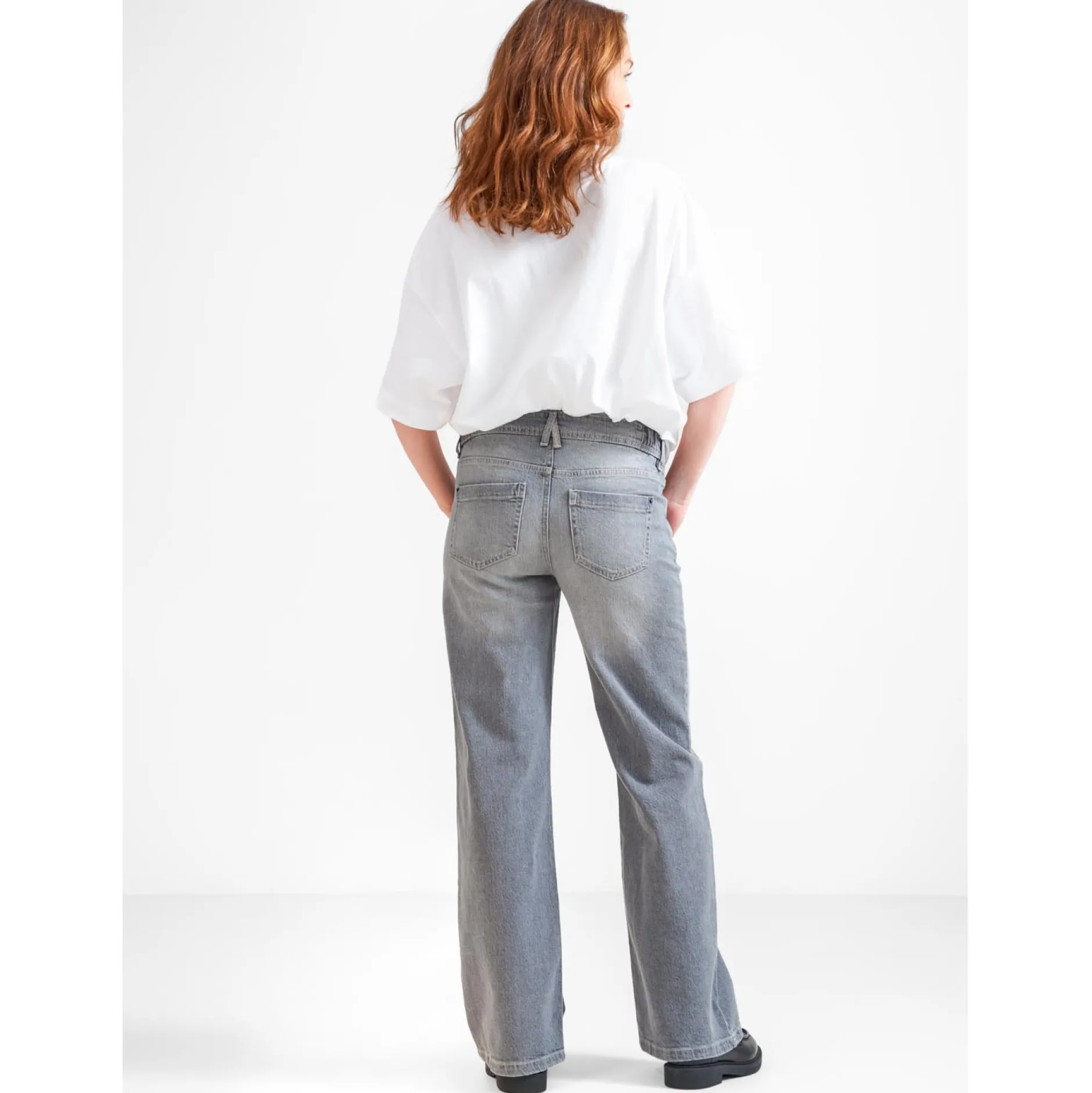 Basics|Jeans*Prénatal zwangerschapsjeans lang effen denim Light Grey Denim