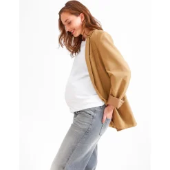 Basics|Jeans*Prénatal zwangerschapsjeans lang effen denim Light Grey Denim