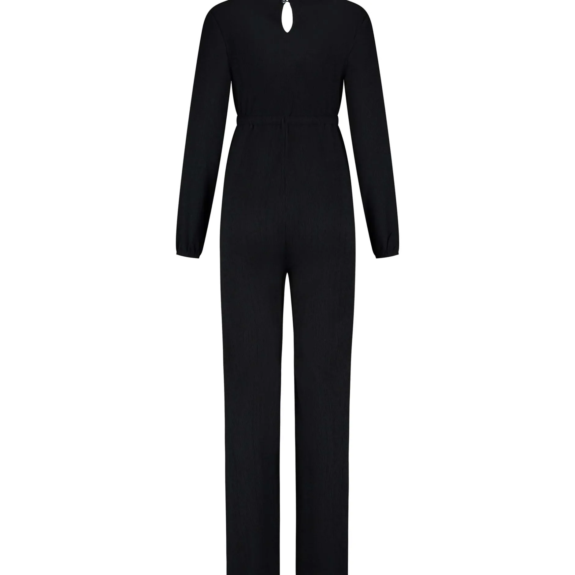 Voedingsjurken|Jurken & Rokken*Prénatal zwangerschapsjumpsuit lange mouwen effen zwart Black