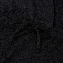 Voedingsjurken|Basics*Prénatal zwangerschapsjumpsuit korte mouwen effen zwart Black