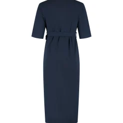Voedingsjurken|Basics*Prénatal zwangerschapsjurk korte mouwen effen blauw Dark Navy Blue