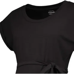 Basics|Jurken & Rokken*Prénatal zwangerschapsjurk korte mouwen effen zwart Black