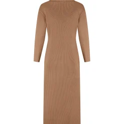 Jurken & Rokken*Prénatal zwangerschapsjurk driekwart mouwen  bruin Light Brown Melange
