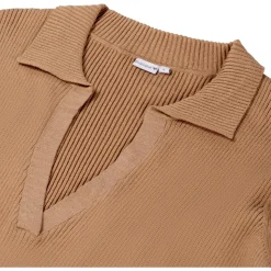 Jurken & Rokken*Prénatal zwangerschapsjurk driekwart mouwen  bruin Light Brown Melange