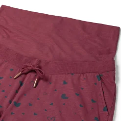 Pyjama's*Prénatal zwangerschapspyjama short kort hartjes rood Dark Redshade