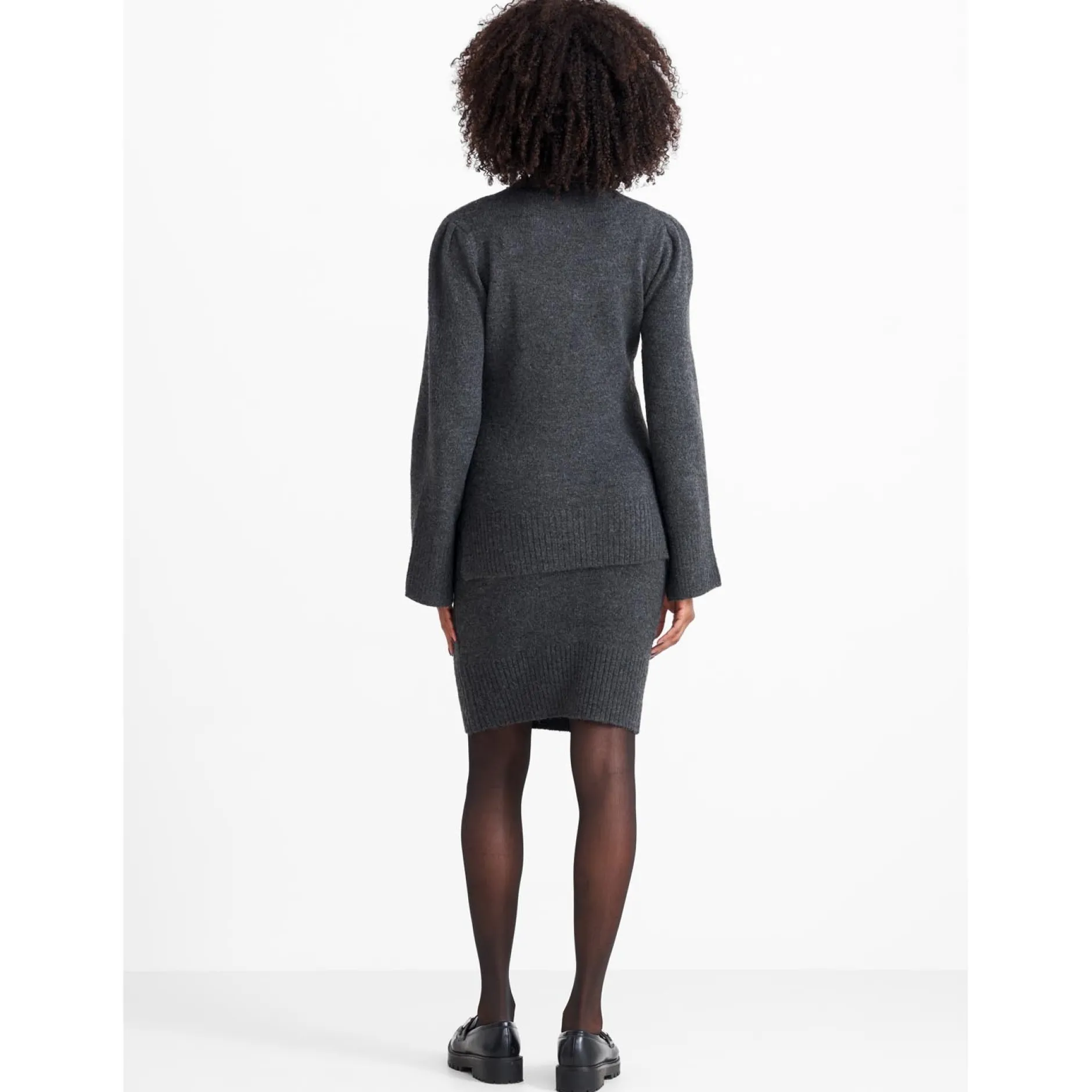 Jurken & Rokken*Prénatal zwangerschapsrok kort effen grijs Dark Graphite Melang