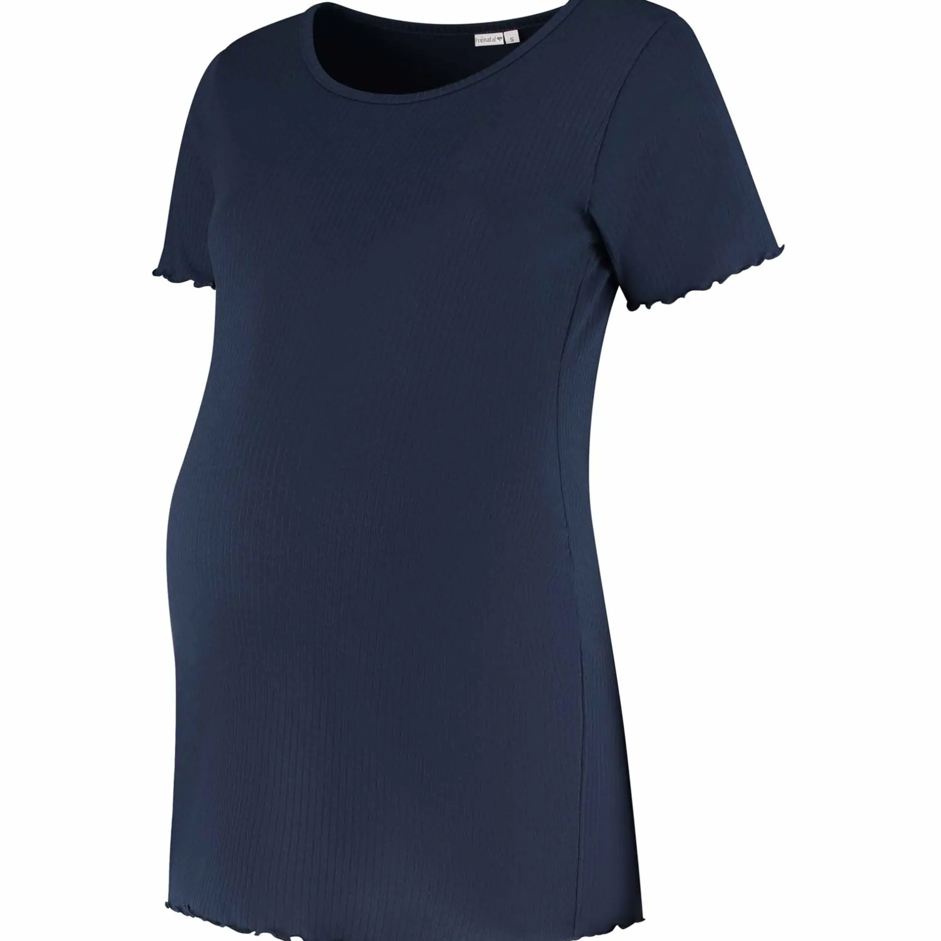 Basics|Shirts & Tops*Prénatal zwangerschapsshirt korte mouwen effen blauw Dark Navy Blue