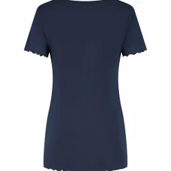Basics|Shirts & Tops*Prénatal zwangerschapsshirt korte mouwen effen blauw Dark Navy Blue