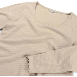 Basics|Shirts & Tops*Prénatal zwangerschapsshirt lange mouwen effen beige Almond