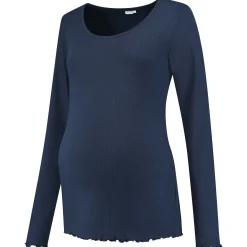 Basics|Shirts & Tops*Prénatal zwangerschapsshirt lange mouwen effen blauw Midnight Blue