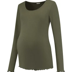 Basics|Shirts & Tops*Prénatal zwangerschapsshirt lange mouwen effen groen Forestgreen