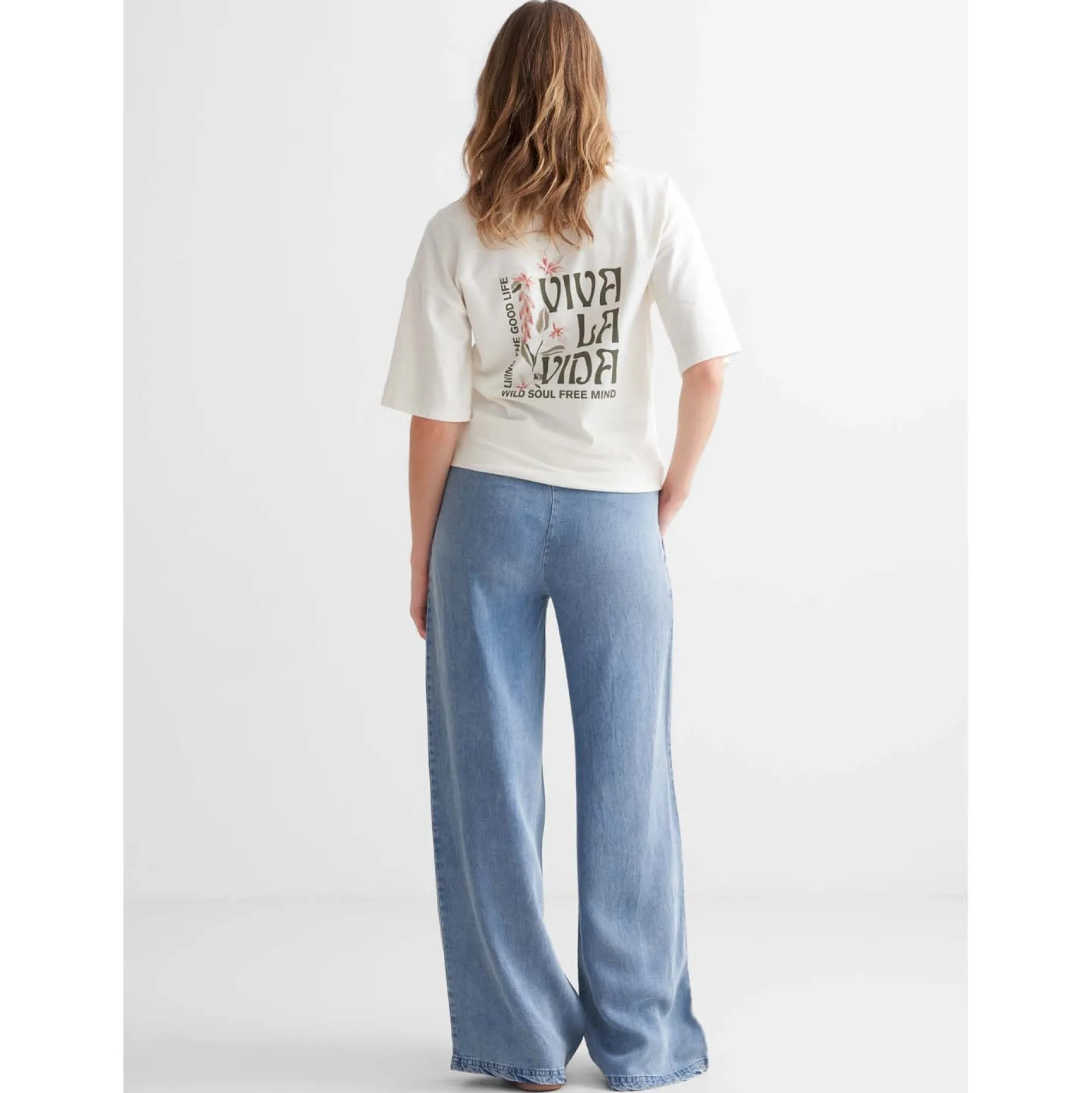 Shirts & Tops*Prénatal zwangerschapsshirt driekwart mouwen bloemen wit Ivoor Wit