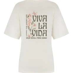 Shirts & Tops*Prénatal zwangerschapsshirt driekwart mouwen bloemen wit Ivoor Wit