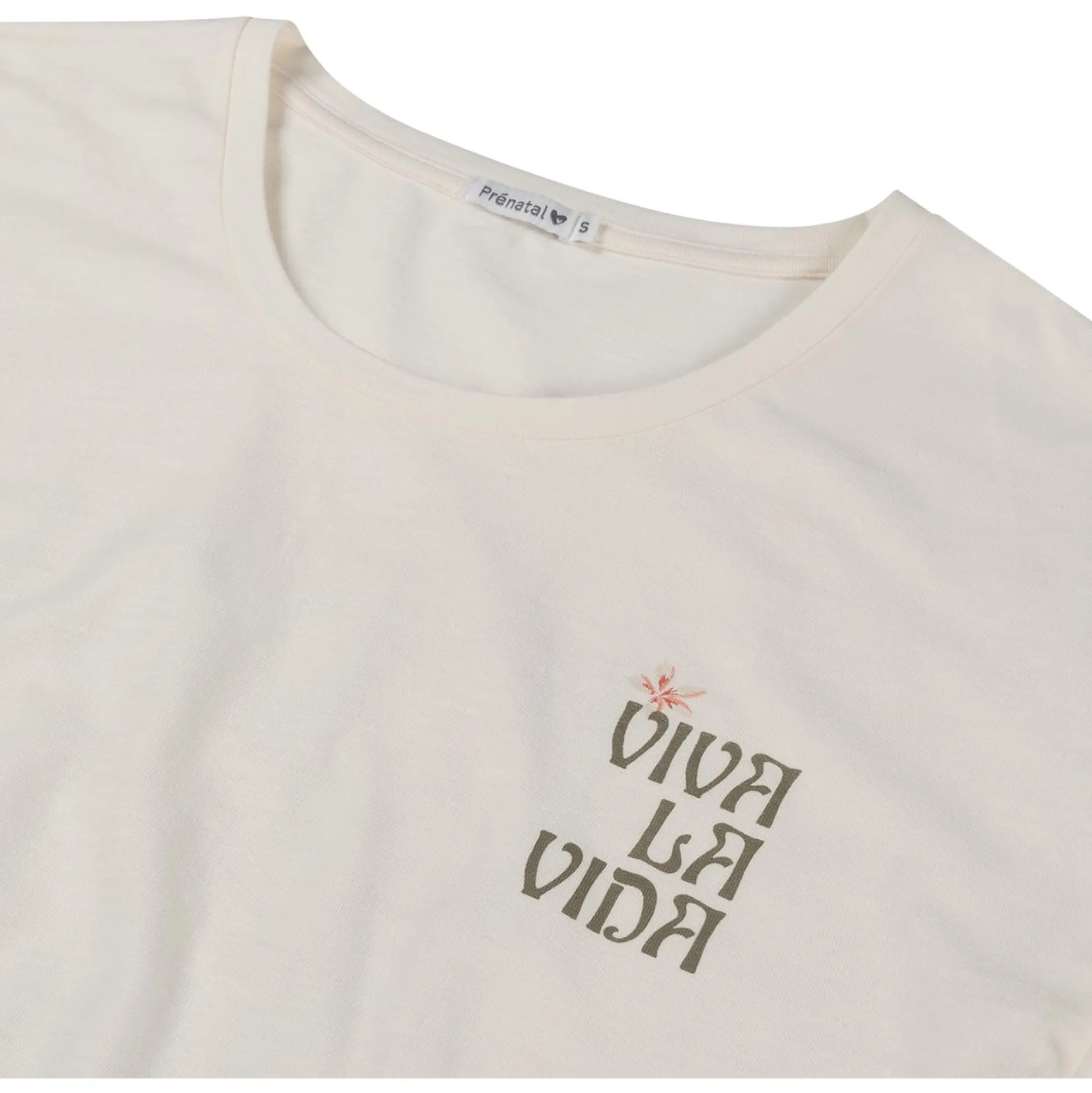 Shirts & Tops*Prénatal zwangerschapsshirt driekwart mouwen bloemen wit Ivoor Wit