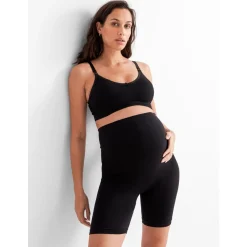 Slips*Prénatal zwangerschapsshort seamless lang   zwart Black
