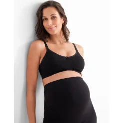 Slips*Prénatal zwangerschapsshort seamless lang   zwart Black