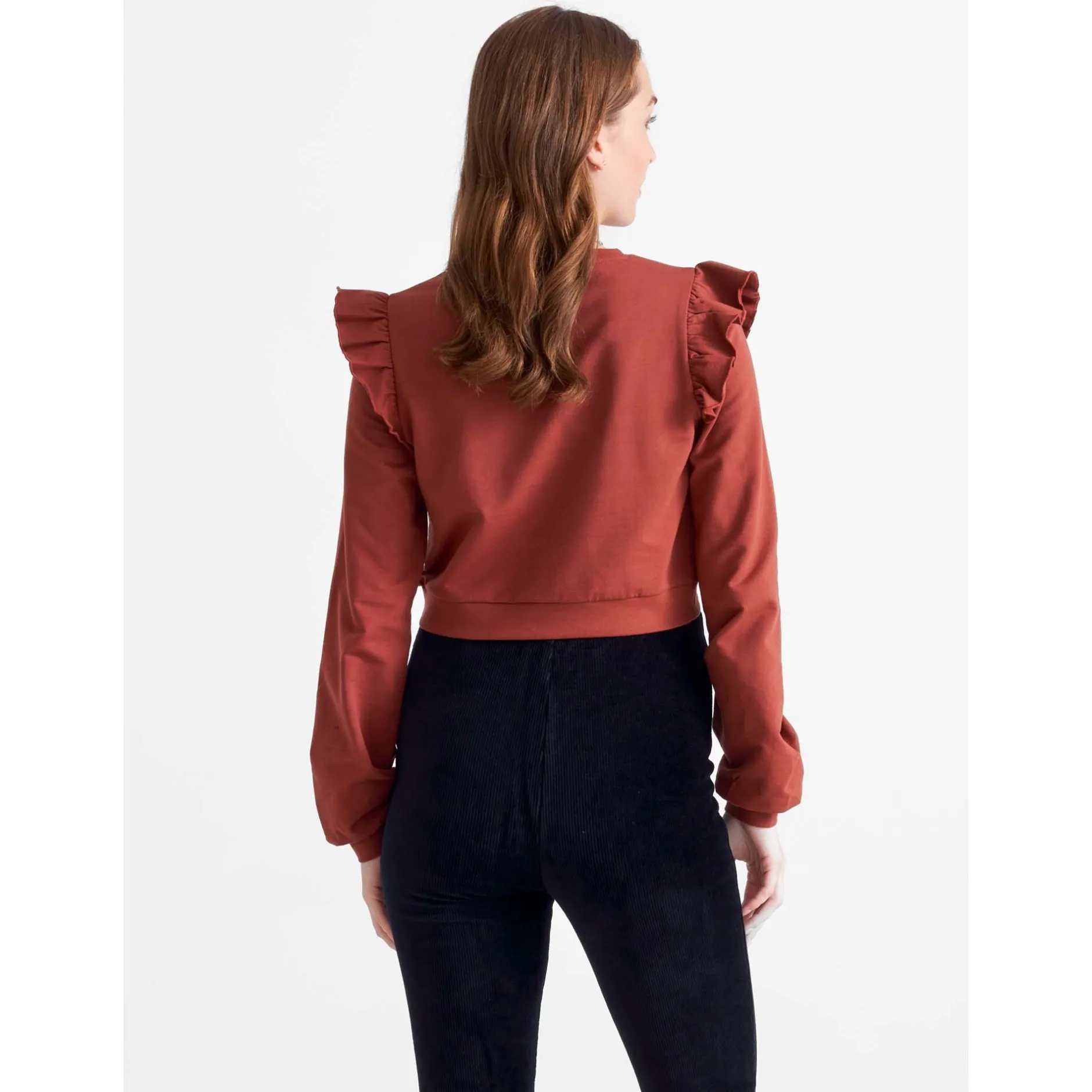 Truien & Vesten*Prénatal zwangerschapssweater lange mouwen effen rood Sienna