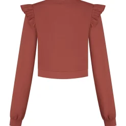 Truien & Vesten*Prénatal zwangerschapssweater lange mouwen effen rood Sienna