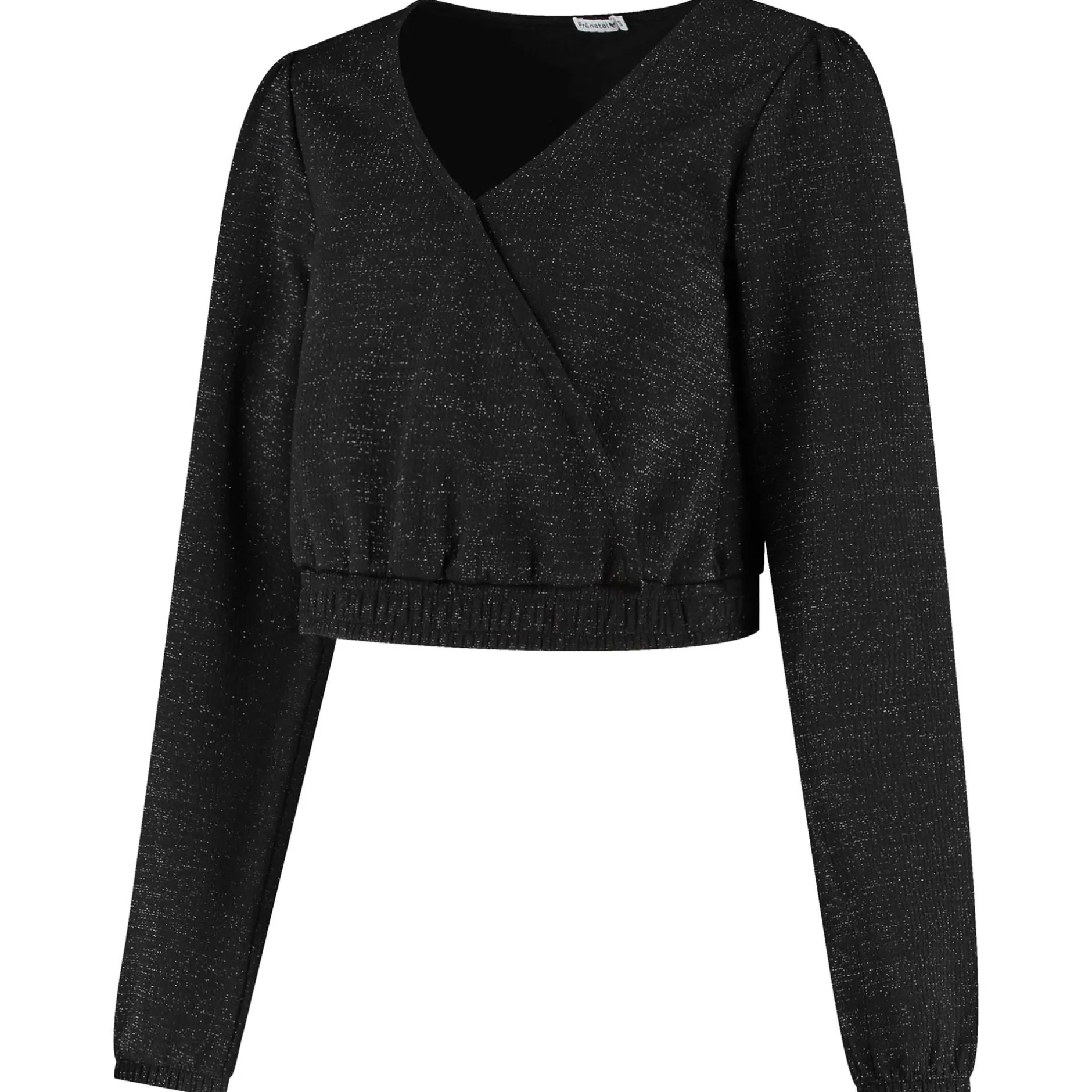 Voedingstops|Shirts & Tops*Prénatal zwangerschapstop lange mouwen effen zwart Black