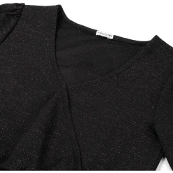 Voedingstops|Shirts & Tops*Prénatal zwangerschapstop lange mouwen effen zwart Black