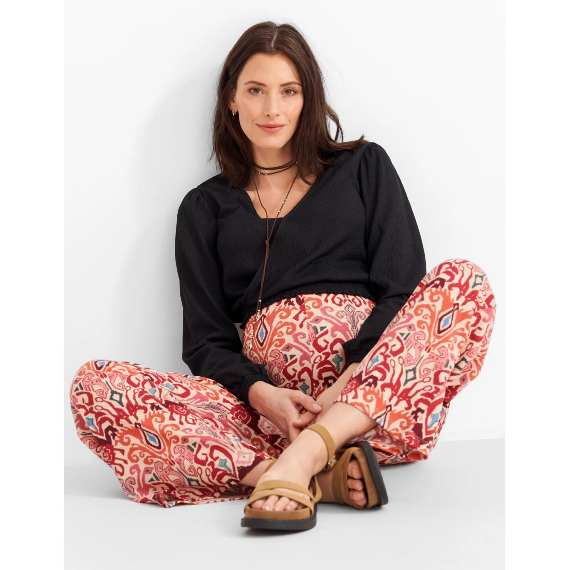 Shirts & Tops*Prénatal zwangerschapstop lange mouwen effen zwart Black