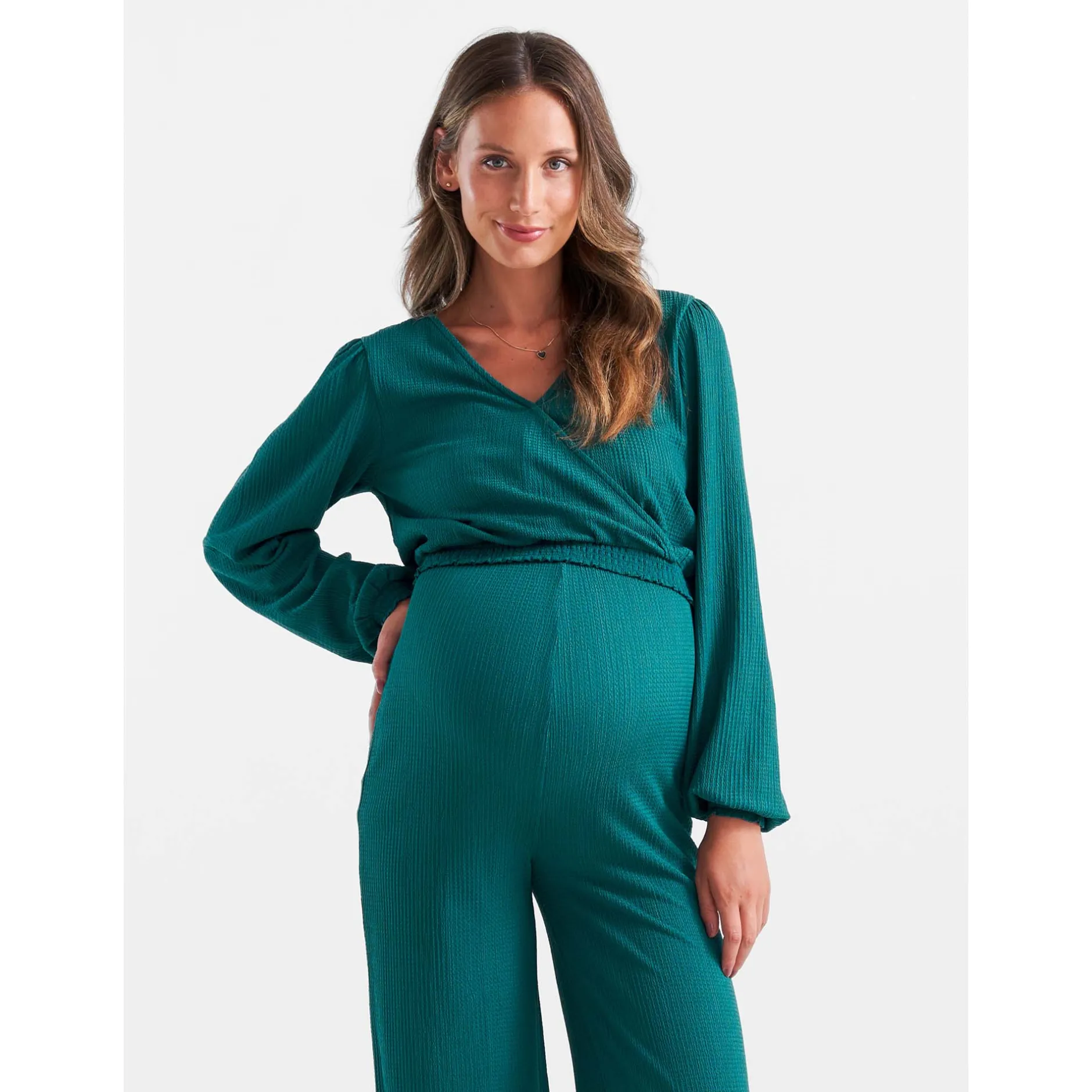 Complete Kledingsets|Shirts & Tops*Prénatal zwangerschapstop & broek turquoise Seagreen