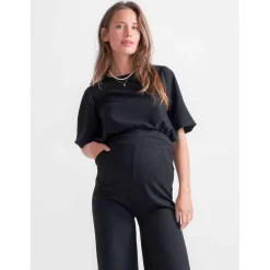 Complete Kledingsets|Shirts & Tops*Prénatal zwangerschapstop & zwangerschapsbroek Black