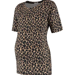 Shirts & Tops*Prénatal zwangerschapstop korte mouwen panterprint zwart Black