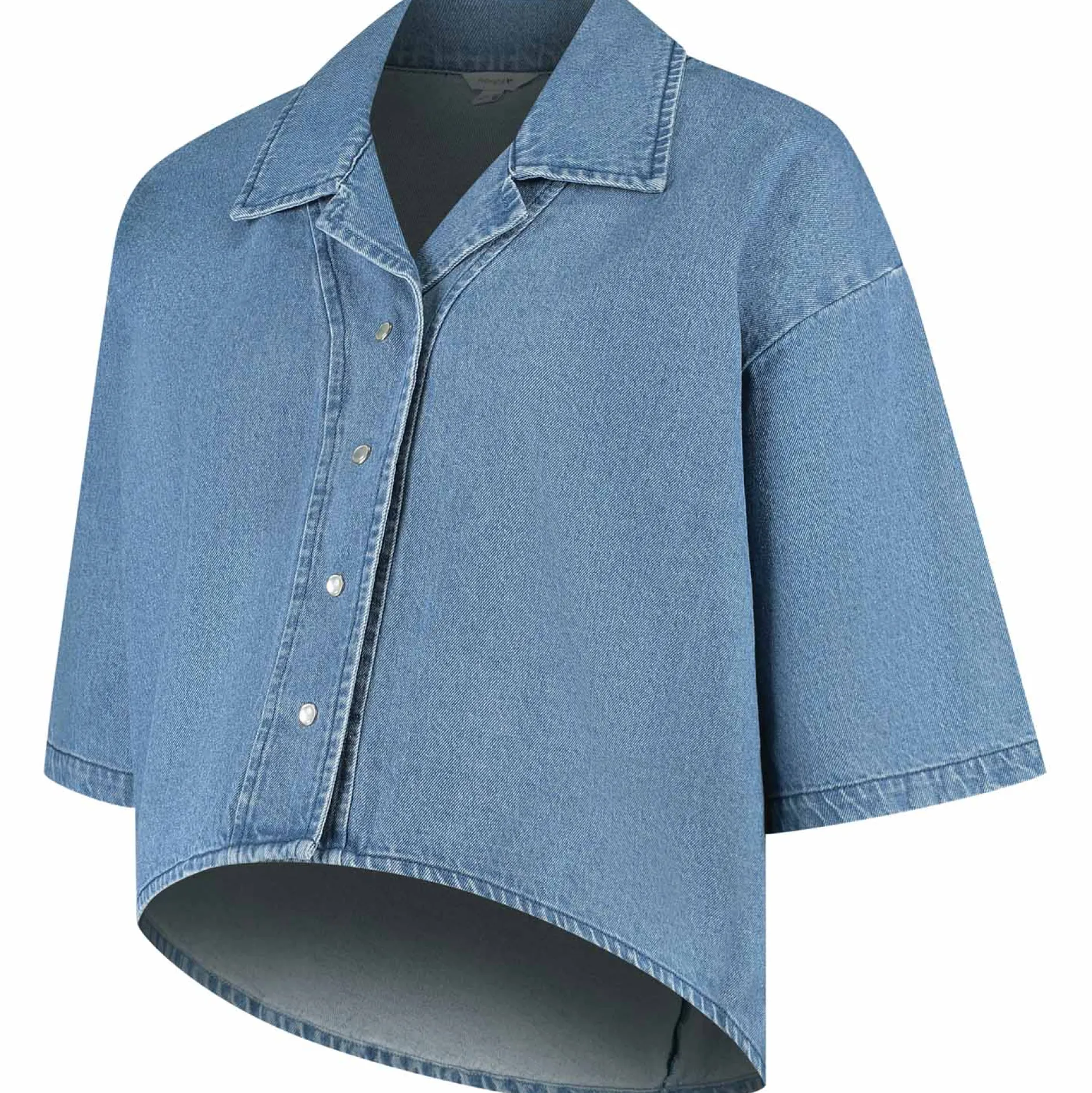 Shirts & Tops*Prénatal zwangerschapstop driekwart mouwen effen blauw Light Blue Denim