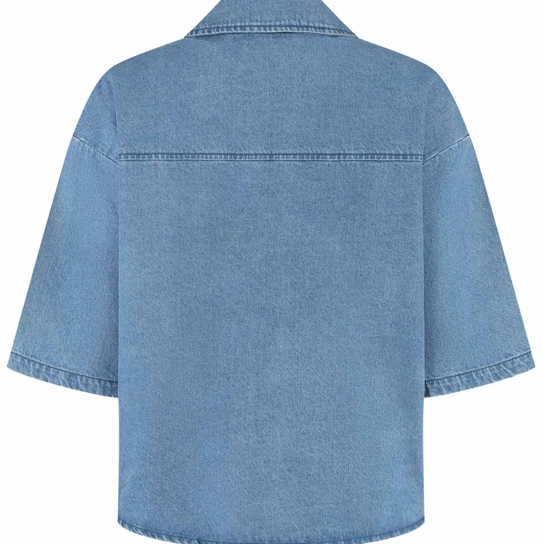 Shirts & Tops*Prénatal zwangerschapstop driekwart mouwen effen blauw Light Blue Denim
