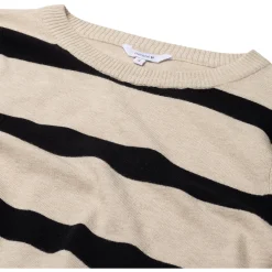 Truien & Vesten*Prénatal zwangerschapstrui lange mouwen strepen beige Light Brown Melange