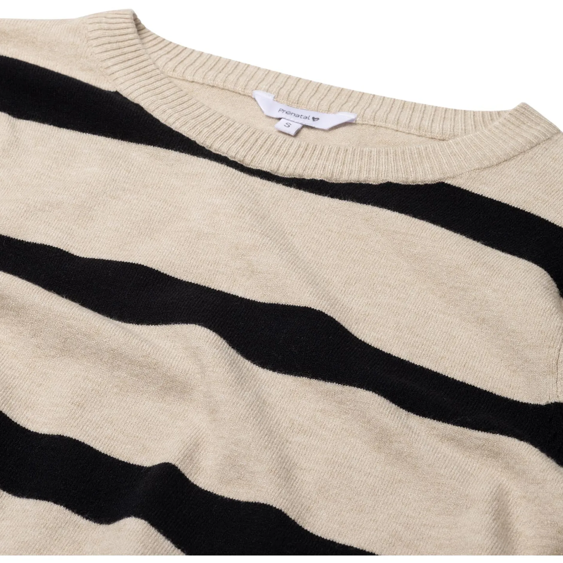 Truien & Vesten*Prénatal zwangerschapstrui lange mouwen strepen beige Light Brown Melange