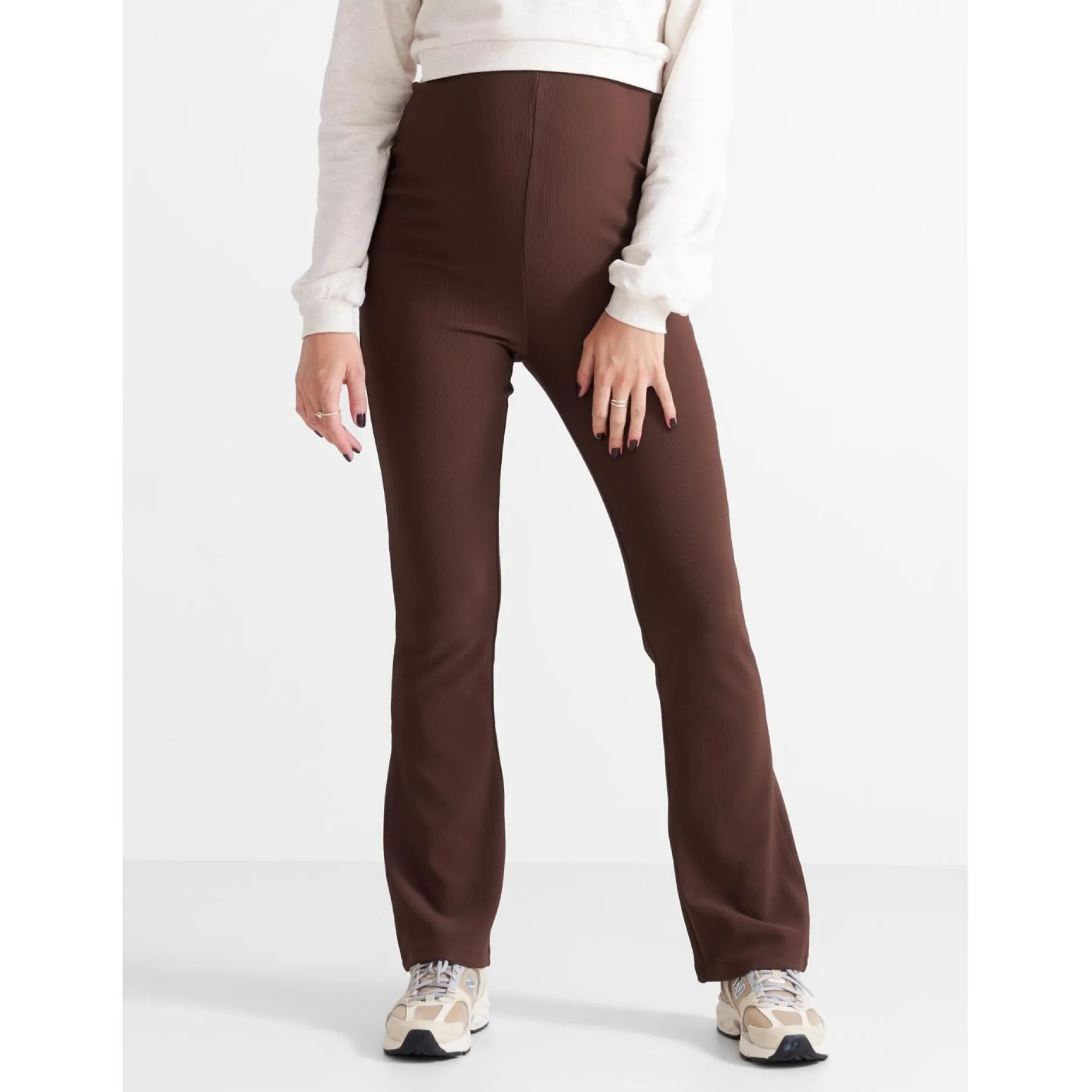 Complete Kledingsets|Truien & Vesten*Prénatal zwangerschapstrui & zwangerschapsbroek Light Brown Melange
