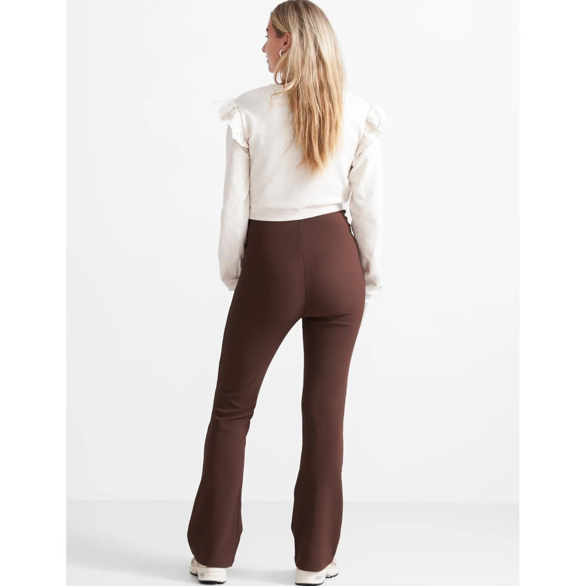 Complete Kledingsets|Truien & Vesten*Prénatal zwangerschapstrui & zwangerschapsbroek Light Brown Melange