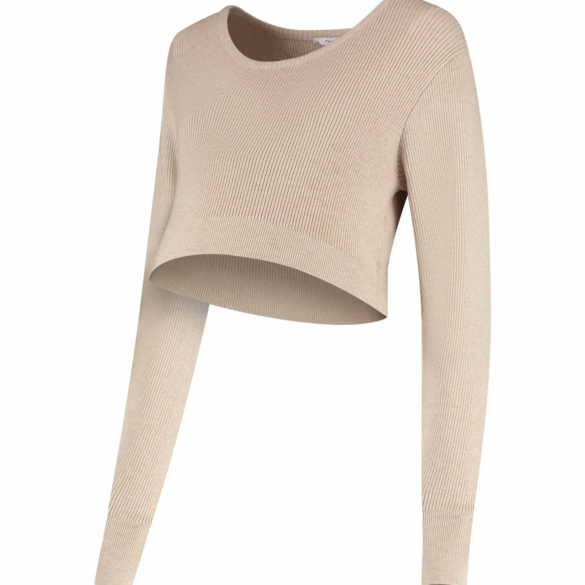 Truien & Vesten*Prénatal zwangerschapstrui lange mouwen effen beige Light Brown Melange