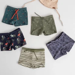 Zwembroeken|Zwemkleding*Prénatal zwemboxer palmbomen  all over print groen Light Khaki Green