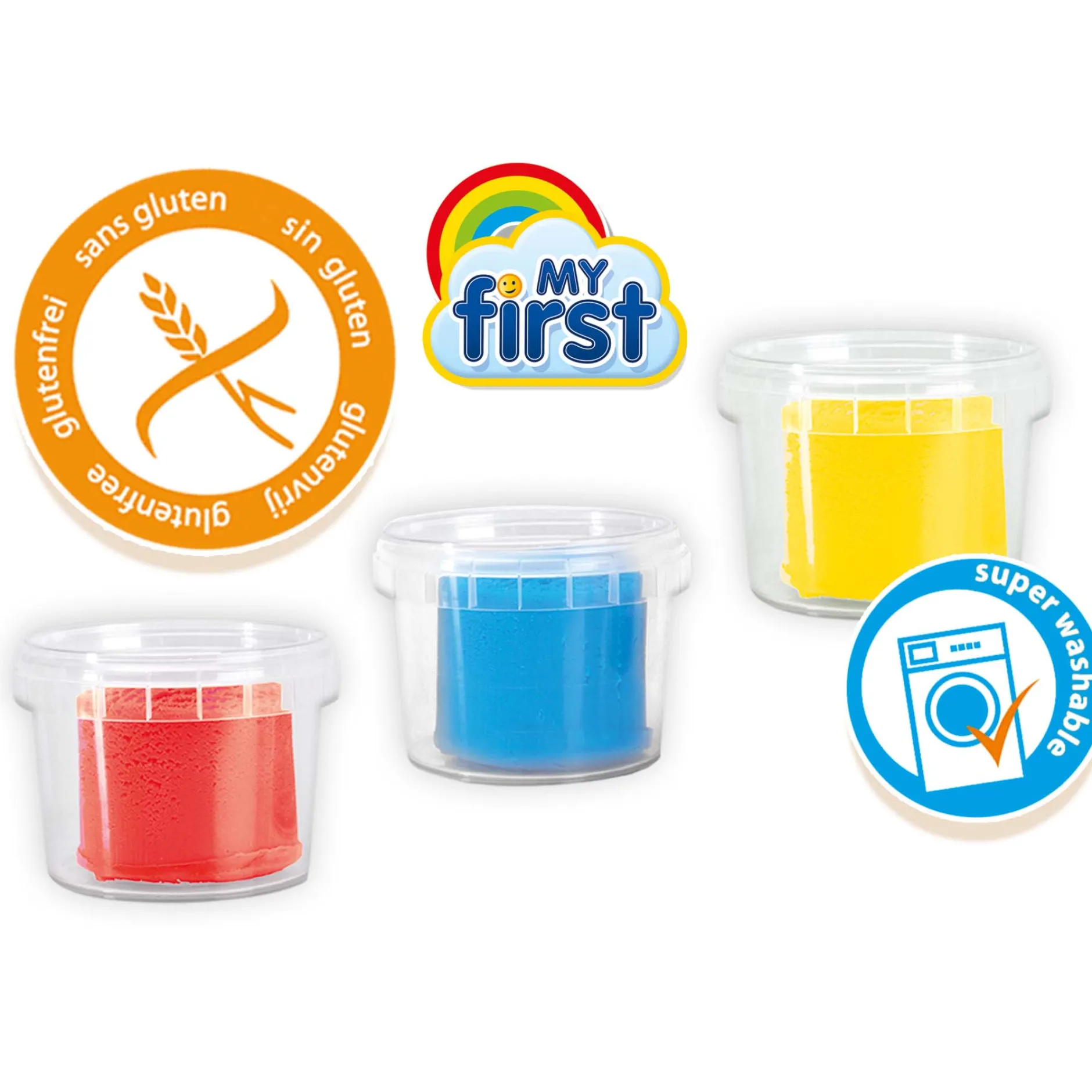 Tekenen|Puzzels & Spellen*SES My First klei met tools 3x 90 gram Multi